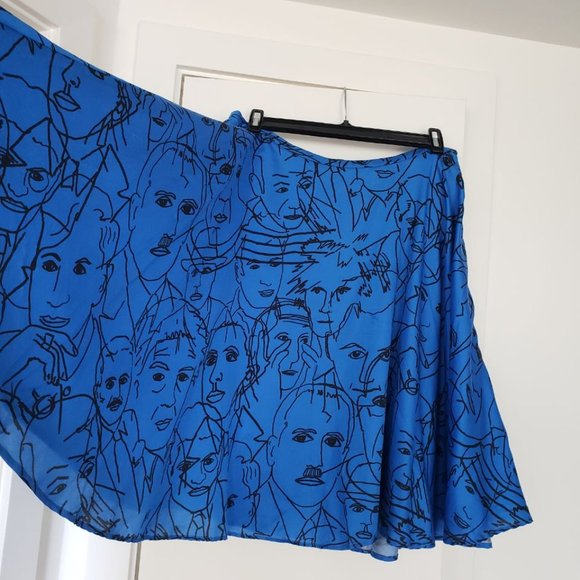 Blue and Black Circle Skirt - Picture 2 of 2